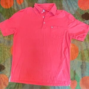 Pure Romance Silver Fox Polo Shirt Womens Medium Pink Logo Pima Cotton Stretch